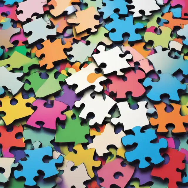A jigsaw puzzle with misaligned UBPR pieces representing the limitations and criticisms surrounding the accuracy and scope of the Uniform Bank Performance Report data.