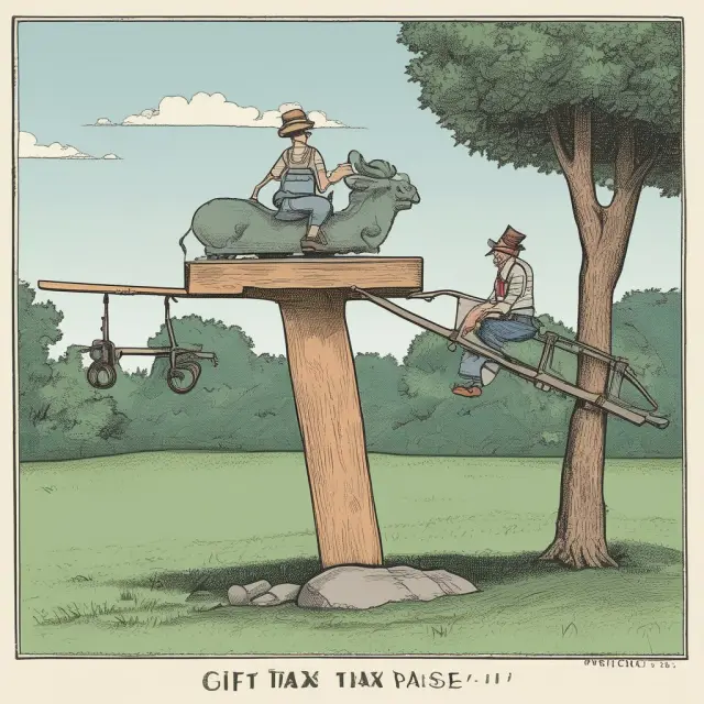 Visual representation of Gift Tax and Estate Tax as part of a uniform transfer tax, with Gift Tax occurring during one