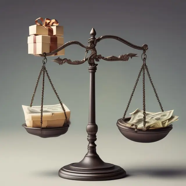 Scale illustrating increasing UTT exemptions for gifts and estates in 2023