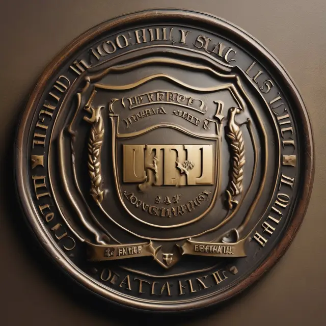 A shield made of interlocking state seals, representing Uniform Securities Act and its role in regulating securities at the state level.