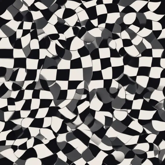 A uniform chessboard populated by diverse pieces symbolizing conflicting state interpretations and responses to the Uniform Securities Act