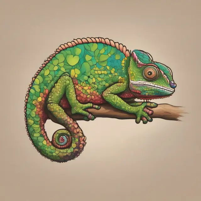 Chameleon transforming colors represents businesses adapting to manage reputational risks.