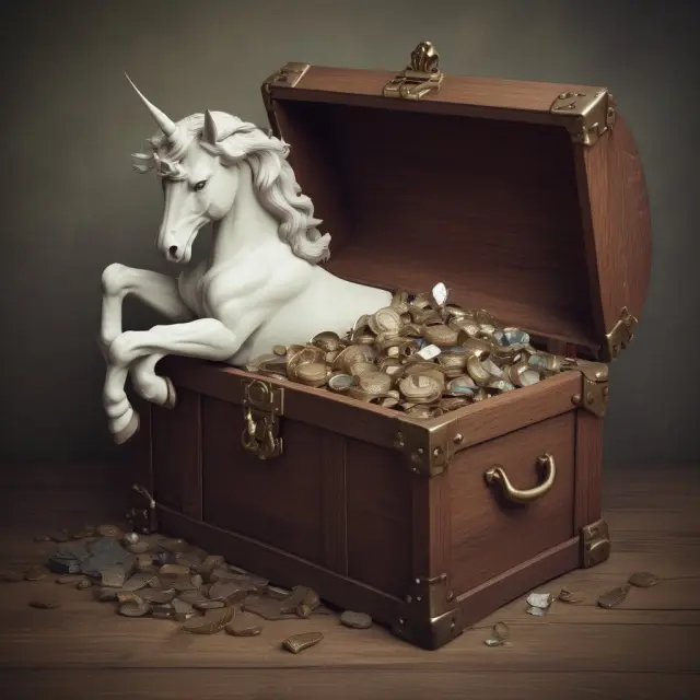 A unicorn guards a treasure chest filled with repair tools and maintenance supplies, emphasizing the importance of managing risks for uninsurable properties