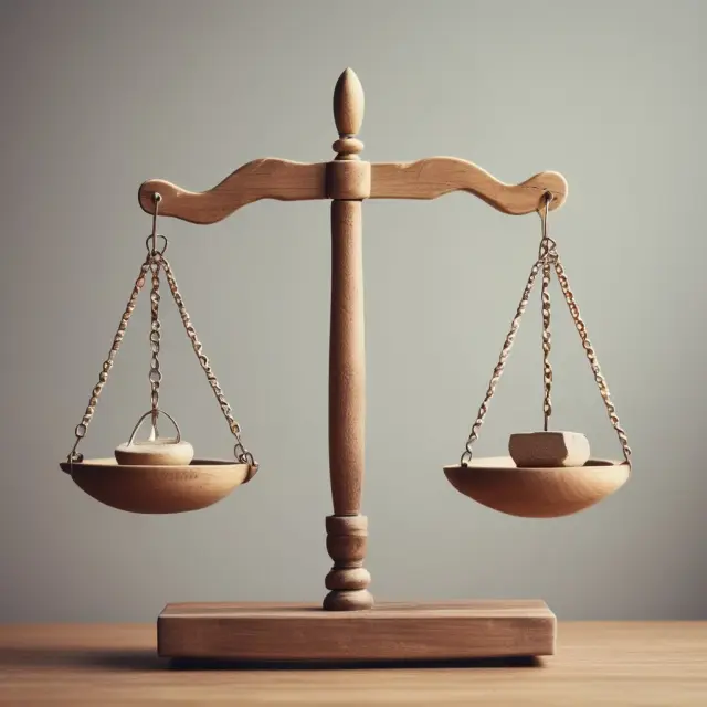 Balanced seesaw with two scales representing gender equality in insurance