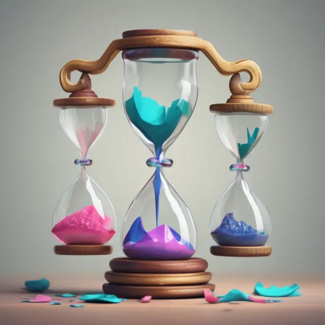 Two hourglasses interconnected, symbolizing equal representation and access to unisex legislation for transgender individuals