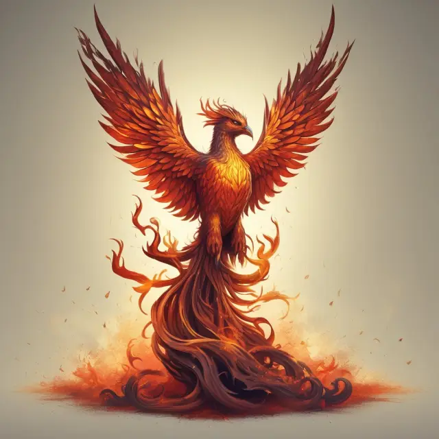 A mythical phoenix rising from the flames, representing ULIP