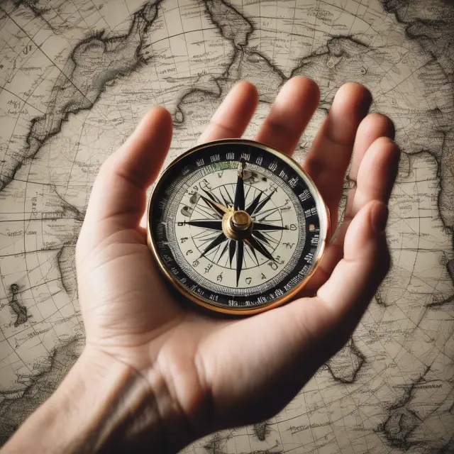Image of a person using a compass to select a suitable Unit Linked Insurance Plan (ULIP), emphasizing financial goals and risk tolerance assessment.