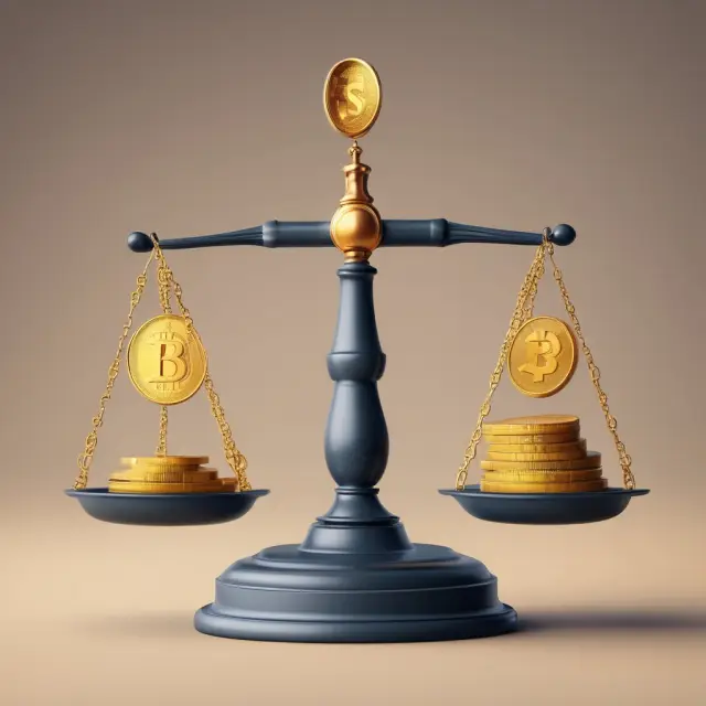 Golden scale balances revenue and expenses to reveal the weight of profitability