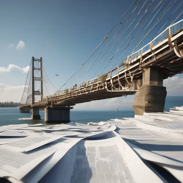 An elegant bridge constructed of interlinked contracts and treaties represents UNCITRAL