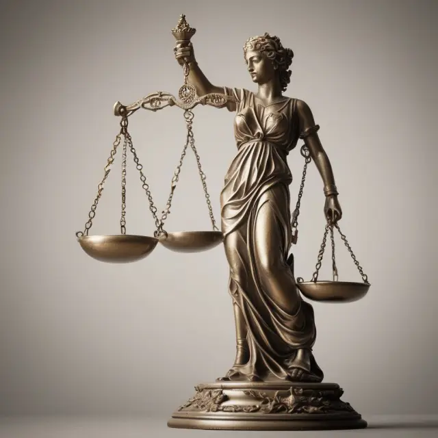 A balanced scale between justice and economic growth symbolizes UNCITRAL addressing criticisms and maintaining a prosperous global economy.