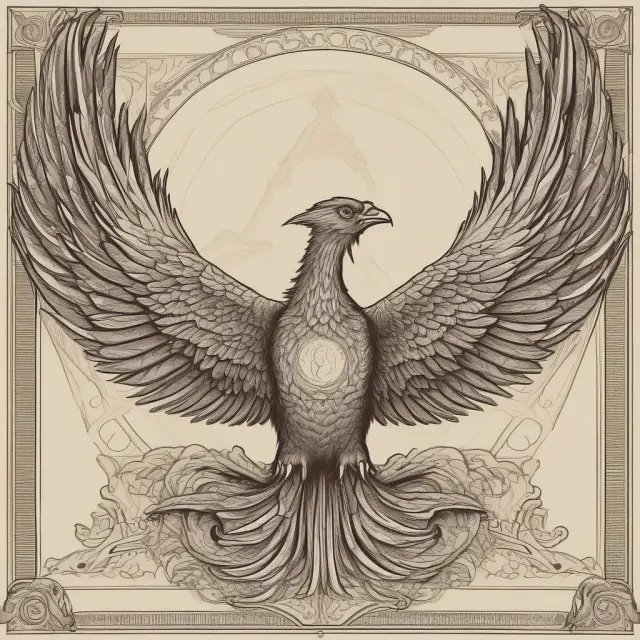 An image of a phoenix rising from ancient scrolls, representing UNCITRAL