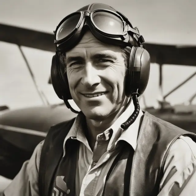 Image of Reed Chambers, a pioneering aviator and founder of USAIG, amidst iconic aviation achievements