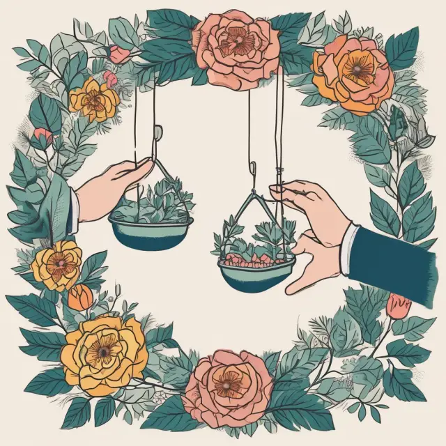 Two hands weighing investment options: one holding various Unit Trusts, the other an MLP wreath. A metaphor for investors