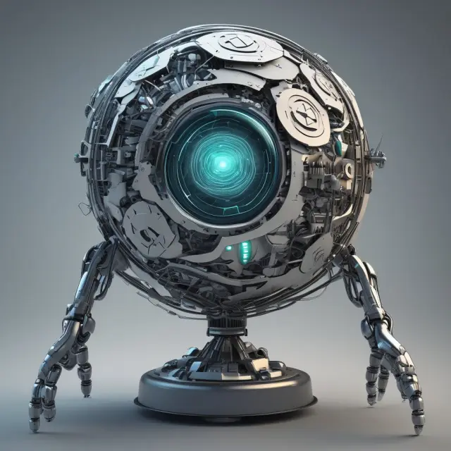 Robotic automation flows data into a digital unitized fund globe, demonstrating integration of ESG principles
