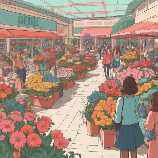 A flourishing garden filled with various flowers symbolizing increased units per transaction (UPT), illustrating customer