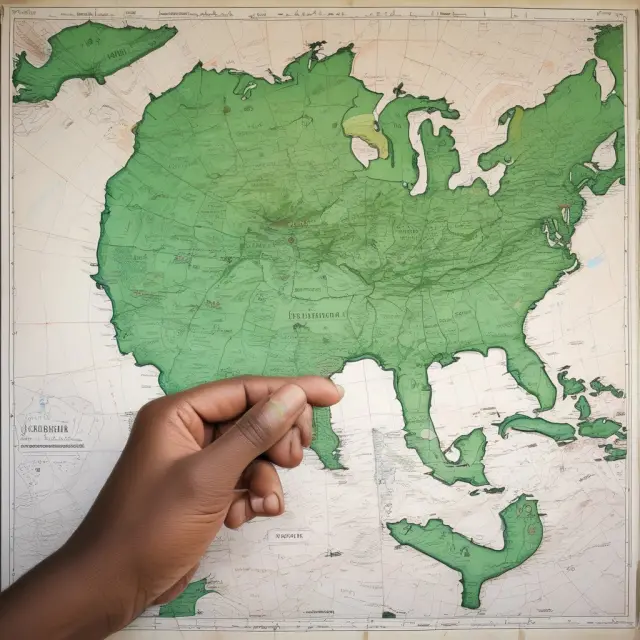 Hand revealing universal healthcare coverage as green shoots emerge from a map of developing countries