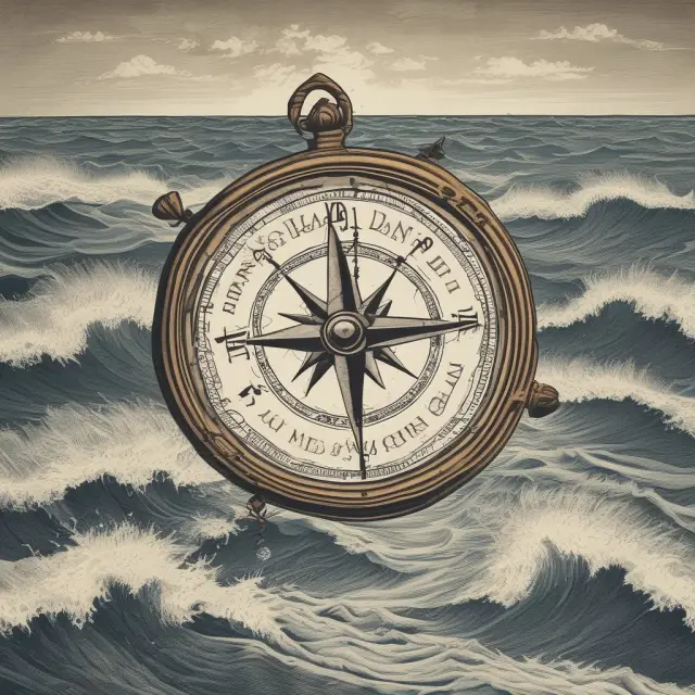 A regulatory compass with a steady hand guides borrowers through rough waters, symbolizing the importance of combatting unlawful loans and protecting consumers.