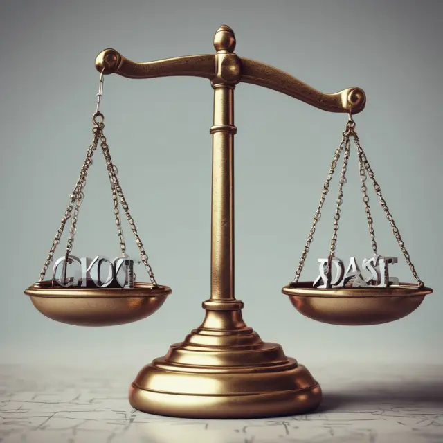 An investor holding a balance scale considers the unlevered cost of capital formula to make informed investment decisions.