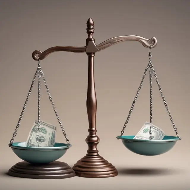 Two scales compare unlevered and levered costs of capital, illustrating the difference in investment evaluation.