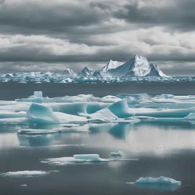 An image of tranquil water with hidden icebergs symbolizing the unseen challenges and potential pitfalls in implementing an Unlimited Marital Deduction strategy for estate planning.