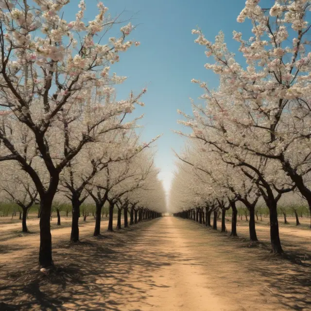 An orchard bursting with 