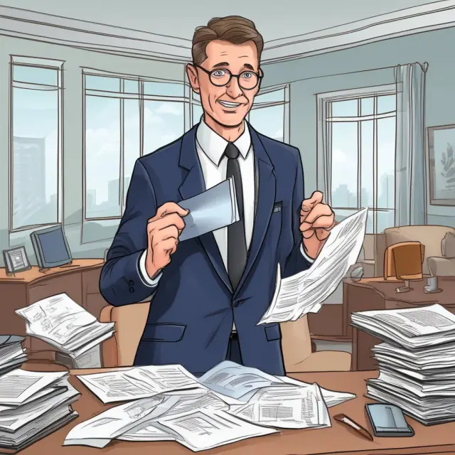 Auditor inspecting financial statements under a clear, reflective mirror, symbolizing fair representation