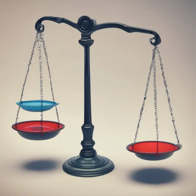 Two scales represent unquoted and listed companies; one balanced with control and savings, the other with transparency and regulatory requirements.