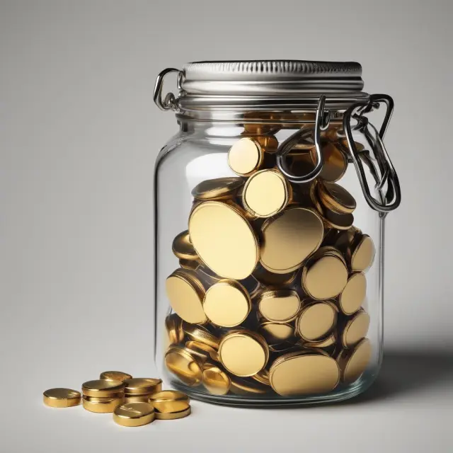 A jar filled with gold coins represents unrestricted cash, while a padlocked barrel holds restricted cash on a balance sheet.