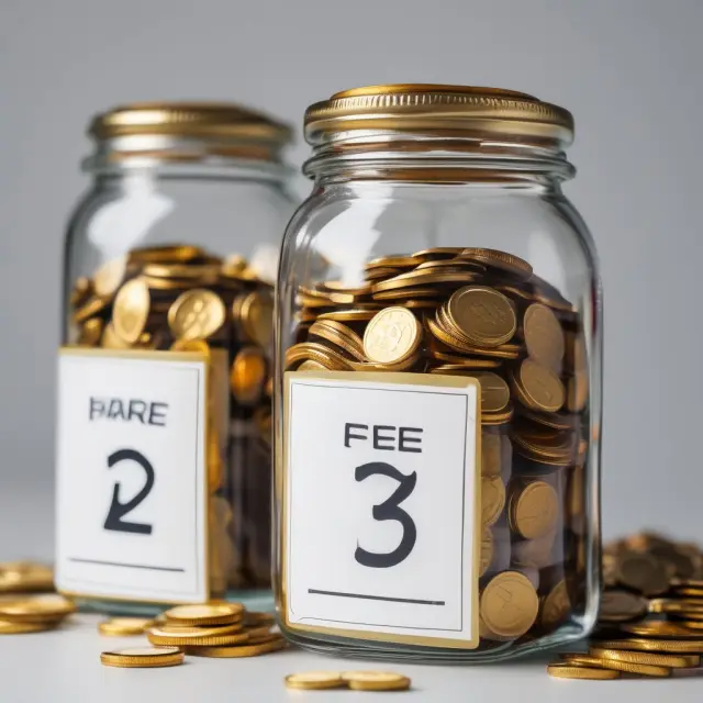Golden jars receiving coin contributions from a car registration fee scale to fund unsatisfied judgment funds.