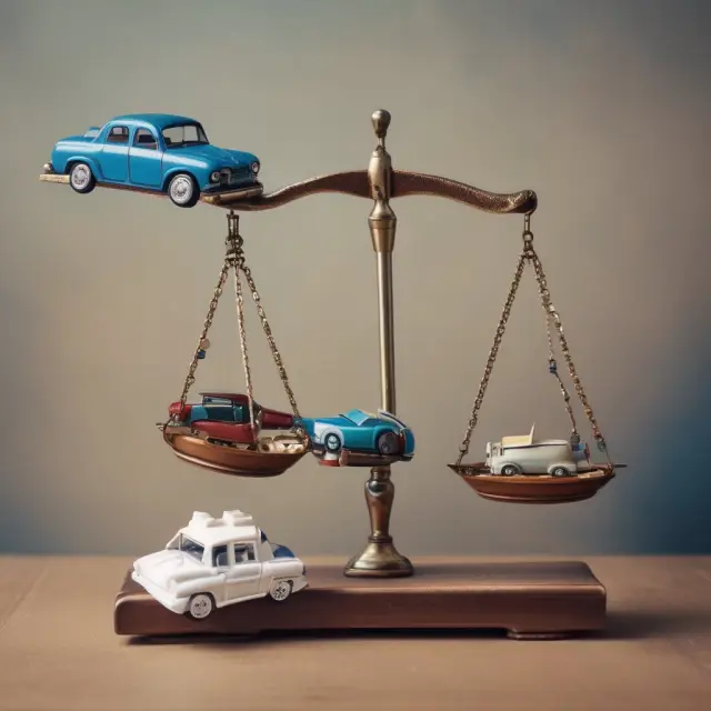 Image: A broken scale displaying cars on one side and an empty wallet on the other, illustrating unsatisfied judgment funds