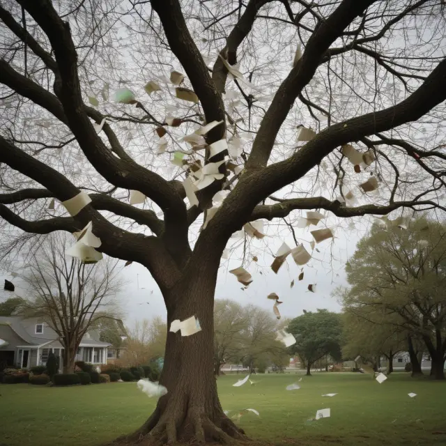 Image of personal possessions cascading from an uprooted tree - unscheduled property at the base and scheduled items branching out. Depicting insurance coverage options.