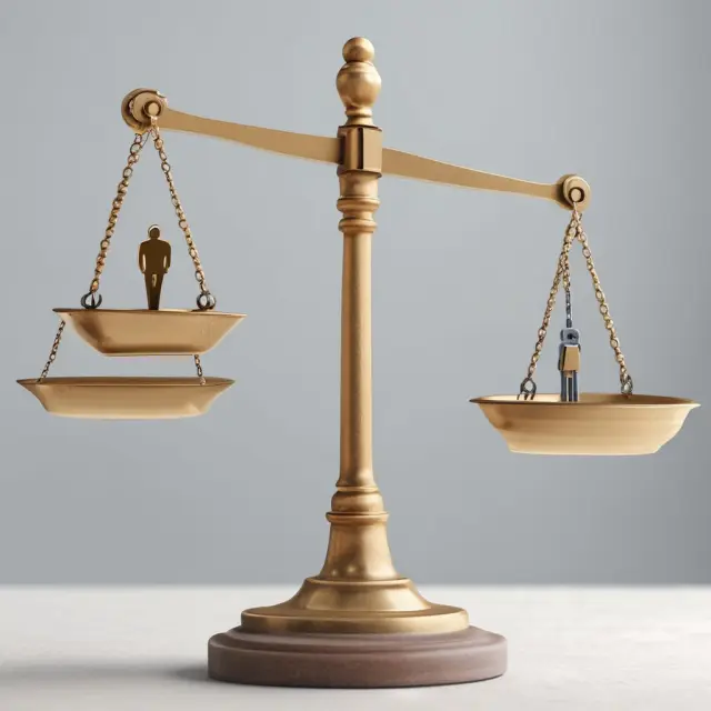 Balance scale comparing secured and unsecured loans: one side holds a house as collateral while the other side remains empty