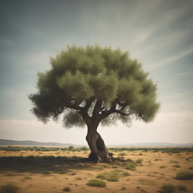 An olive tree symbolizing unsecured creditors, with no tangible assets for support. Trusting a borrower