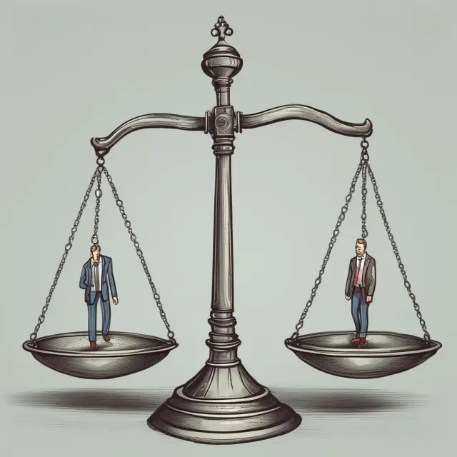 Image of investors weighing unsecured debt opportunities with risks on a balance scale, emphasizing careful consideration.
