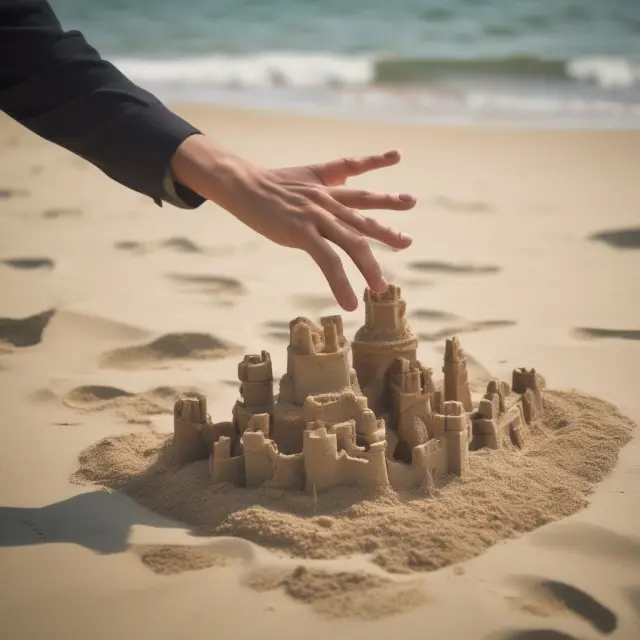 An outstretched creditor hand erases debts, symbolizing forgiveness and financial relief