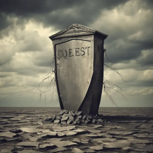 Collection agency protecting lenders from unpaid debts, represented by a shield guarding against a storm of financial chaos.