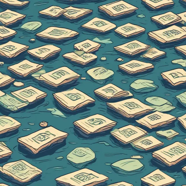 A person wading through a stormy sea with interest rates as stepping stones. Each higher rate represents the increased risk of an unsecured loan for lenders