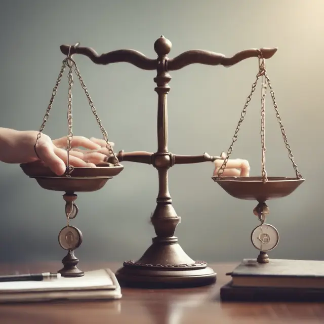 A balanced scale depicts assets (collateral) on one side and a hand representing a co-signer on the other, symbolizing loan guarantees.
