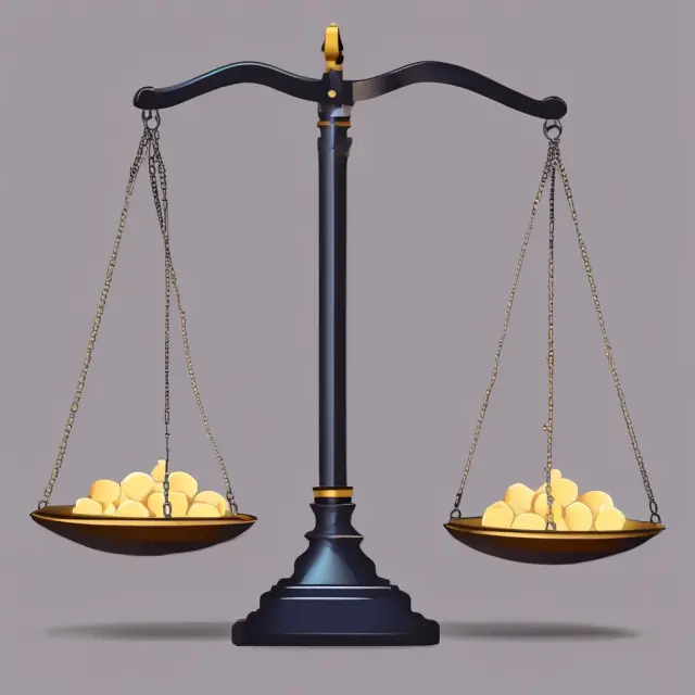A balance scale with 