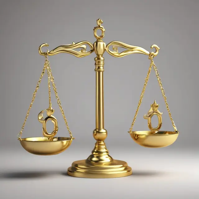 Golden scales with unsecured loans symbolizing the risks and benefits for lenders. Wider opportunities but greater uncertainty.