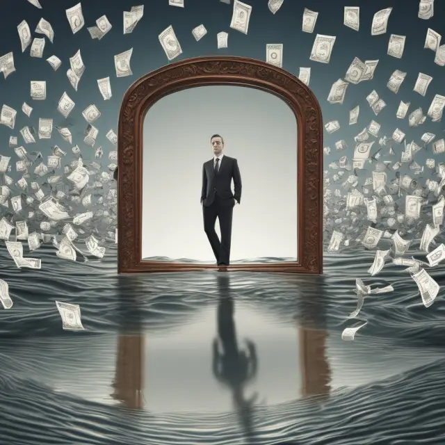 Applicants influenced by self-selection bias flow into a river, impacting mortality tables and influencing life insurance pricing