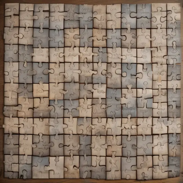 A mortality table displayed as a jigsaw puzzle, with some pieces missing to symbolize the impact of self-selection bias on insurance applications