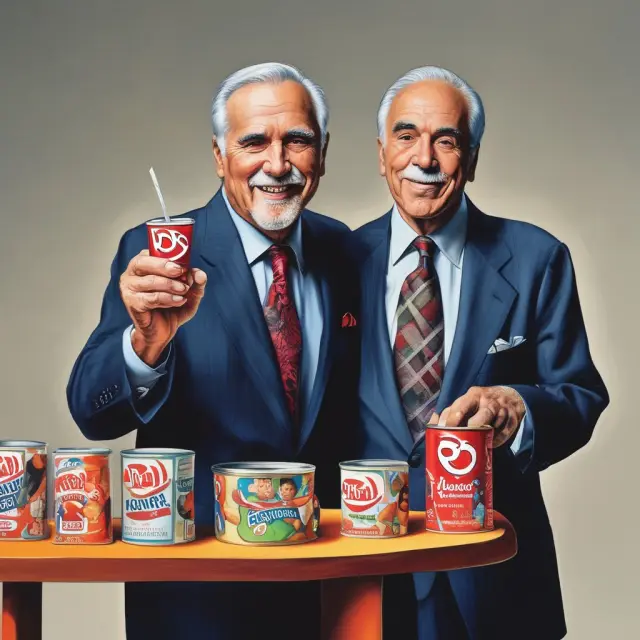 Carl Icahn in boxing stance, representing hostile takeover attempts; RJR Nabisco in defensive pose