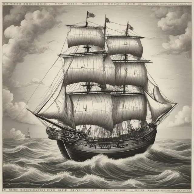 A central bank sailboat navigating currency waves under the watchful eye of a captain representing unsterilized interventions.