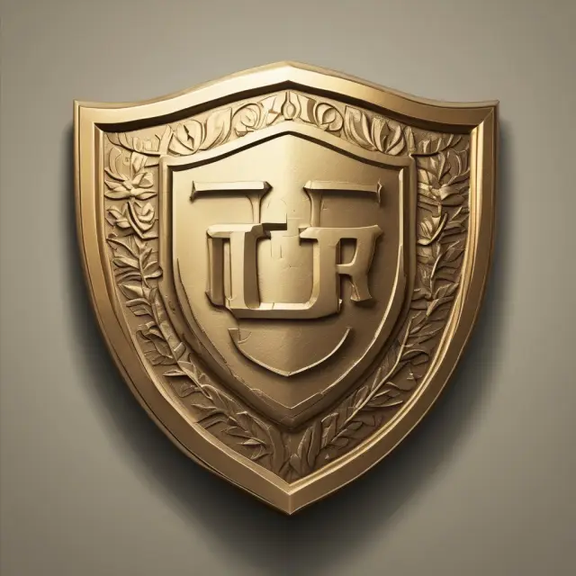 Golden shield depicting a bank logo symbolizing CDs as senior unsubordinated debt providing priority access to assets or earnings