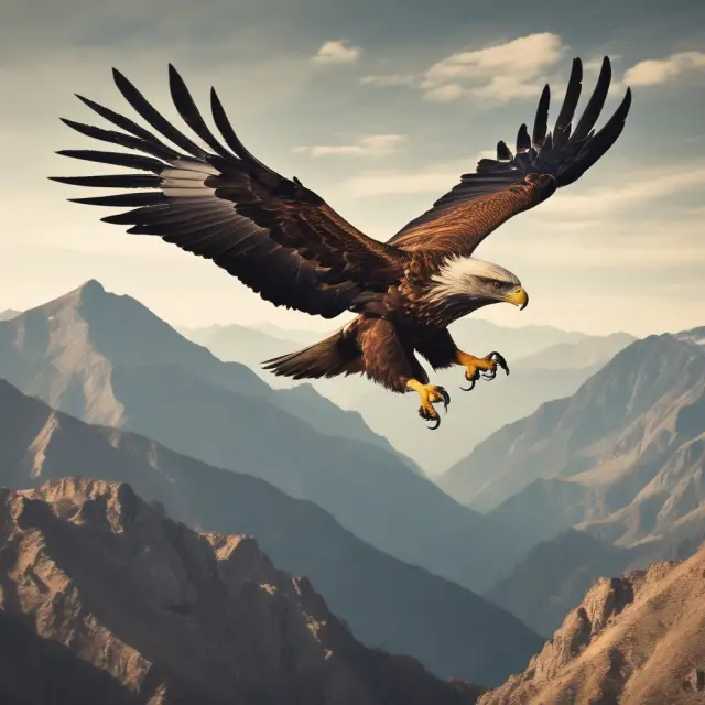 Golden eagle flying over piles of debt contracts representing unsubordinated debt