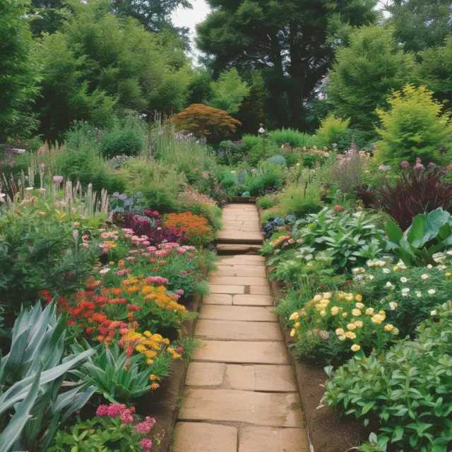 A vibrant garden filled with flowers and plants symbolizing internal, financial, operational, strategic, and legal risks in investing.
