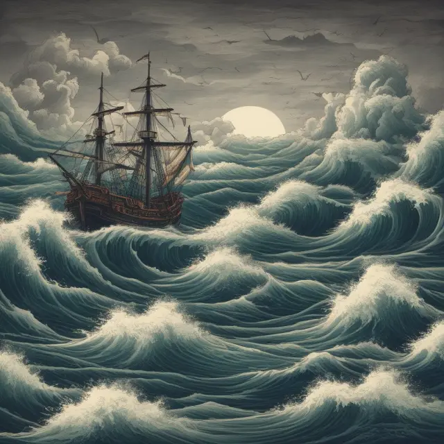 An investor braving turbulent waters, represented by liquidity risk, to successfully unwind their trading position