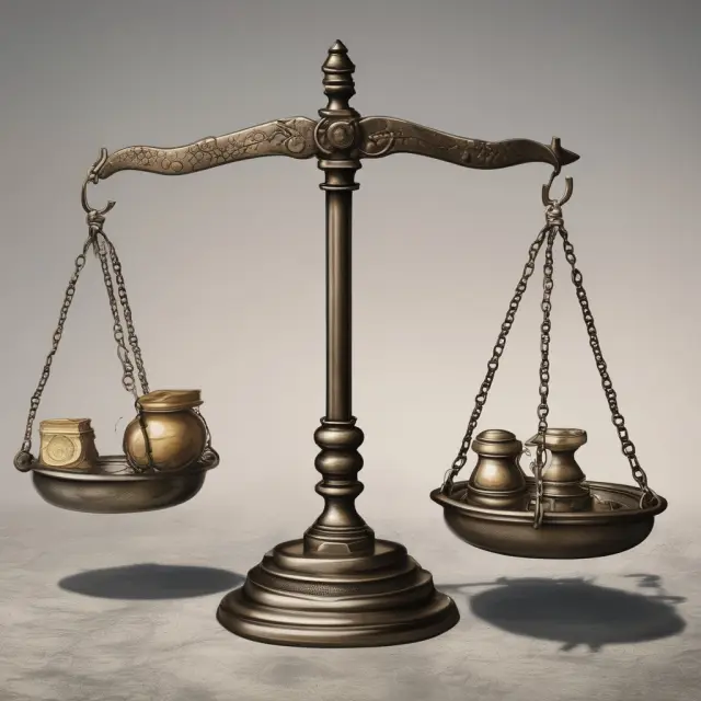 Institutional investors weighing the risks and benefits of unwinding a position on a balance scale