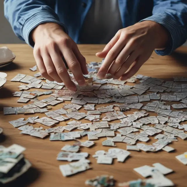 An investor dismantling a complex financial puzzle symbolizing unwinding strategies for optimal execution.